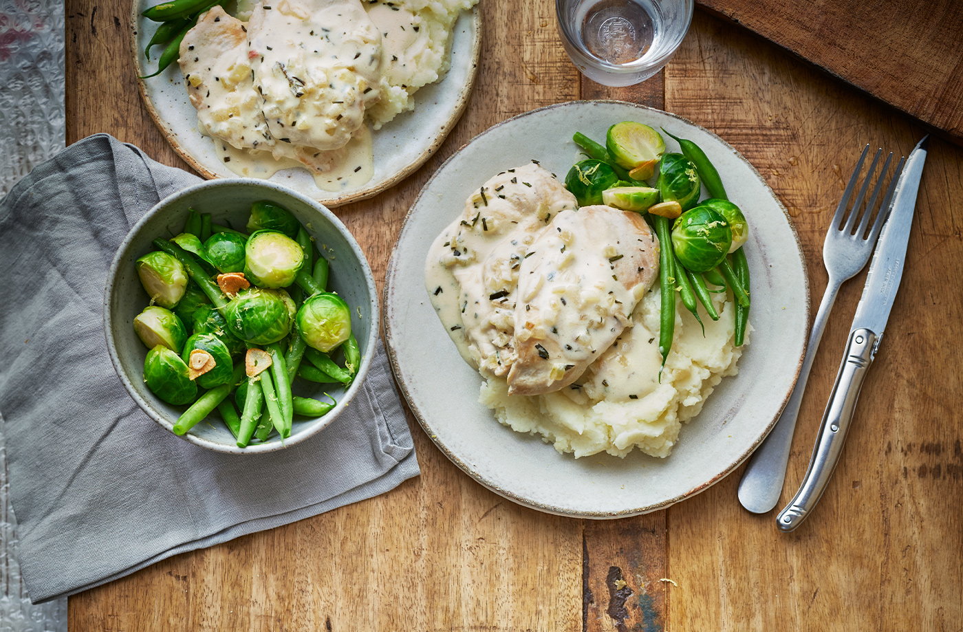 Rosemary chicken with mash