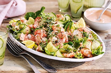 Image of "Fiery prawn cocktail salad"