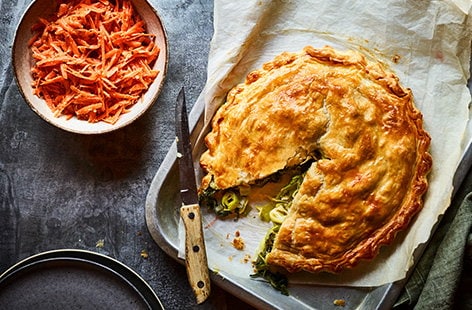 Image of "Giant cheesy leek pasty"