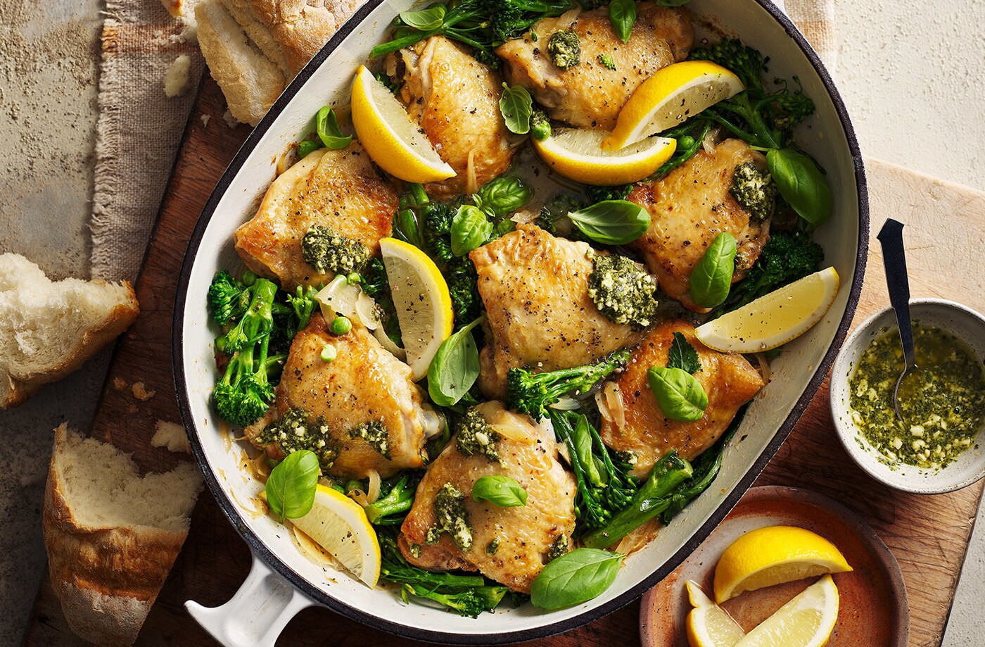 Pesto chicken one-pot
