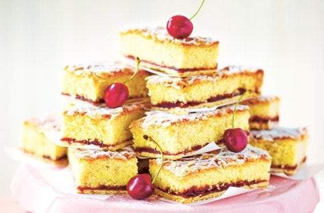 Image of "Cherry Bakewell slice"