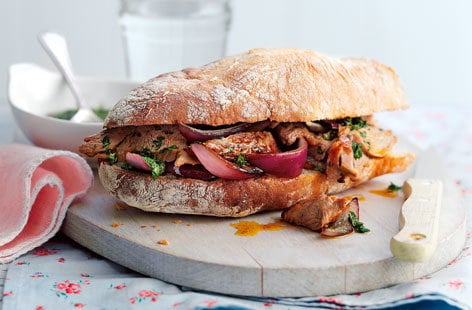 Image of "Griddled lamb sandwich "