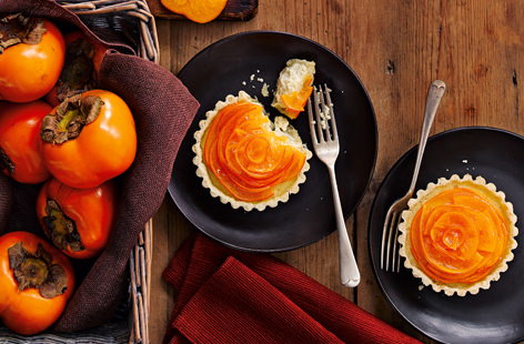 Image of "Persimmon custard tarts"