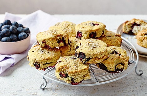 Image of "Gluten-free vegan blueberry and oat scones"