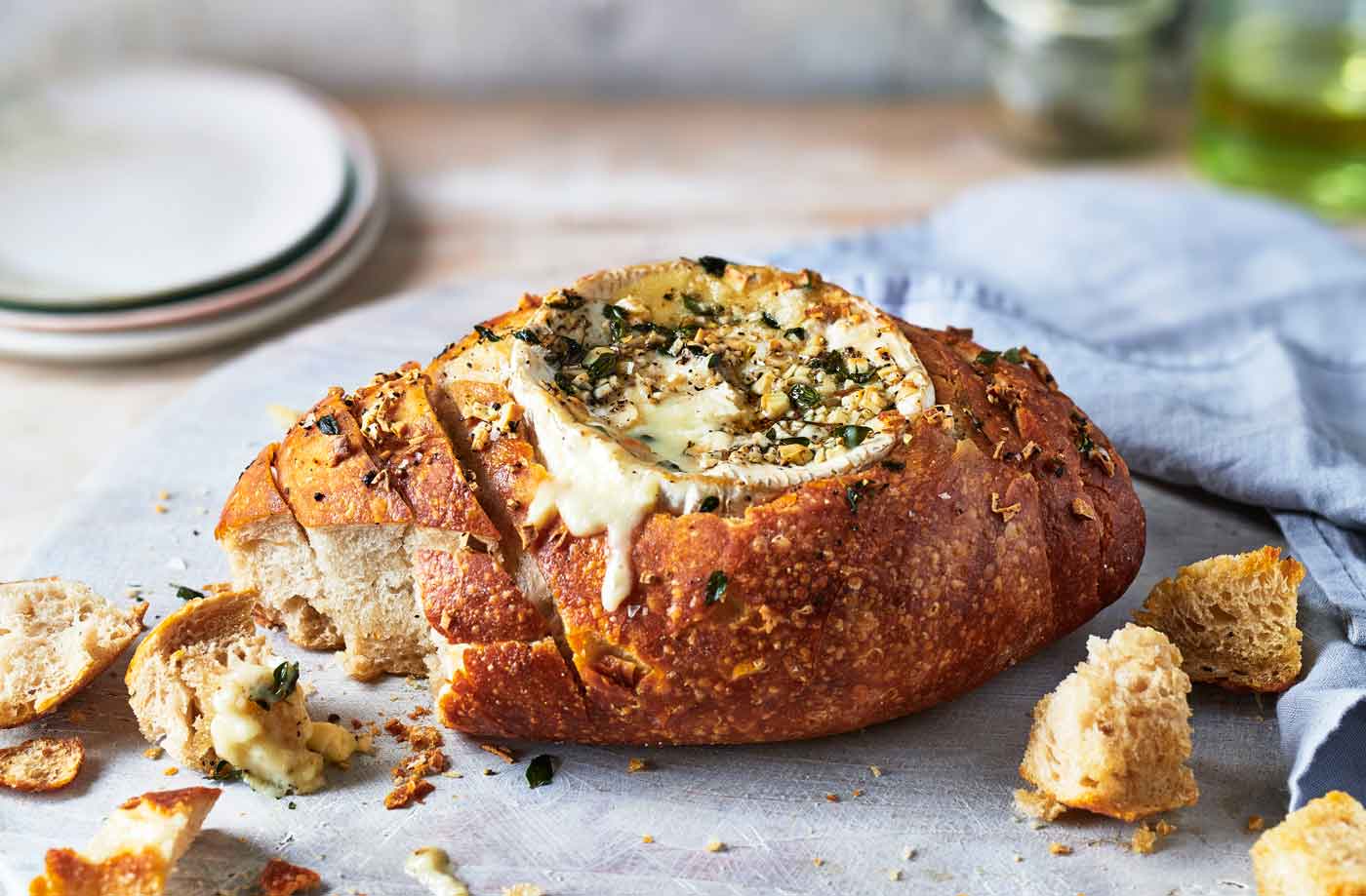 Baked Camembert in sourdough
