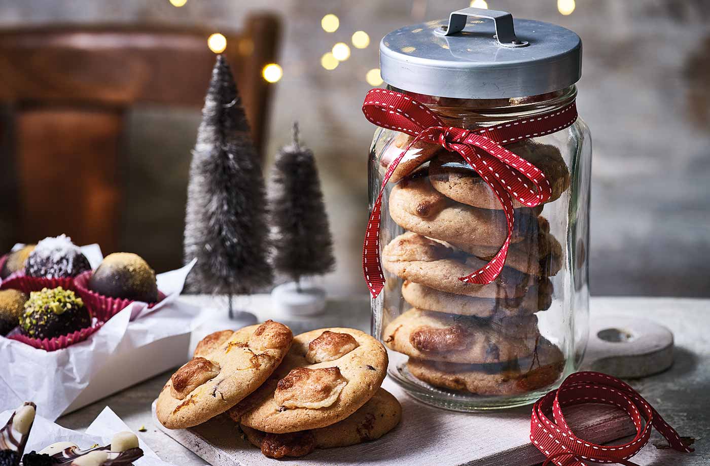Marzipan chocolate chip cookies