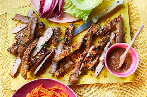 Image of "Gochujang pork shoulder steaks"