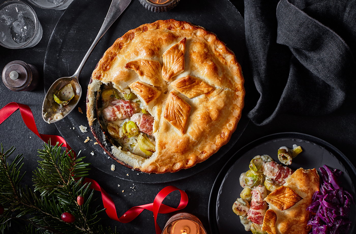 Pigs in blankets pot pie