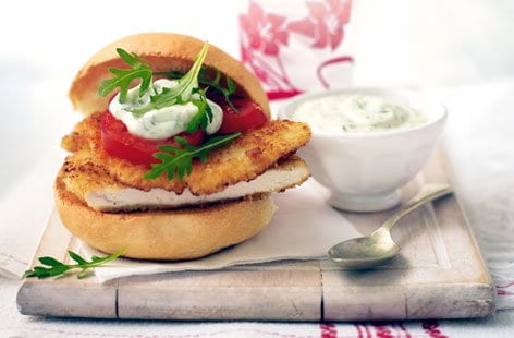Image of "Parmesan chicken burgers "