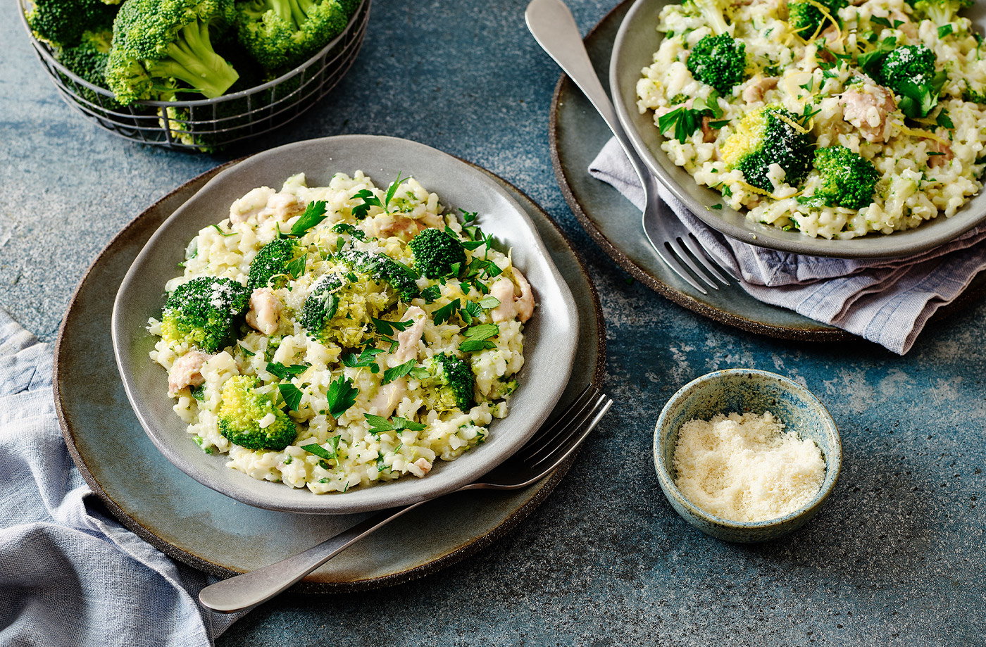 Chicken and broccoli risotto