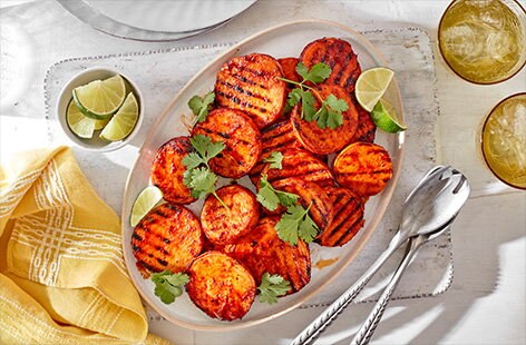 Image of "Smoked chipotle grilled sweet potato"