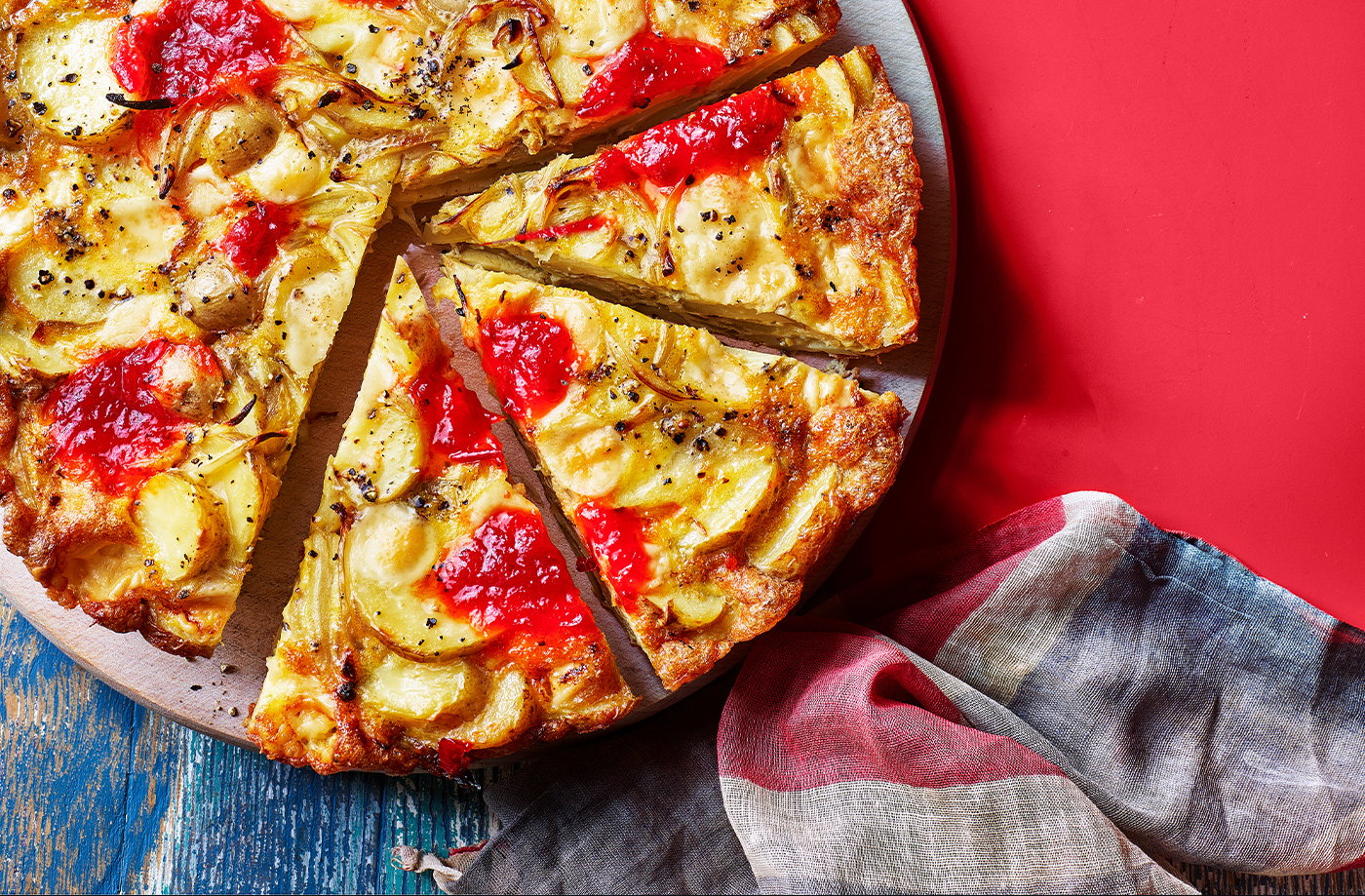 Cheese and chilli jam tortilla