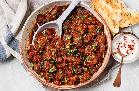 Image of "Aubergine lamb curry"