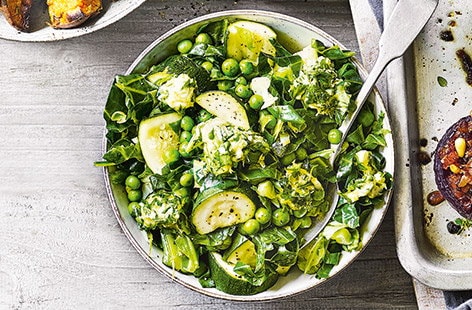 Image of "Citrussy steamed greens"