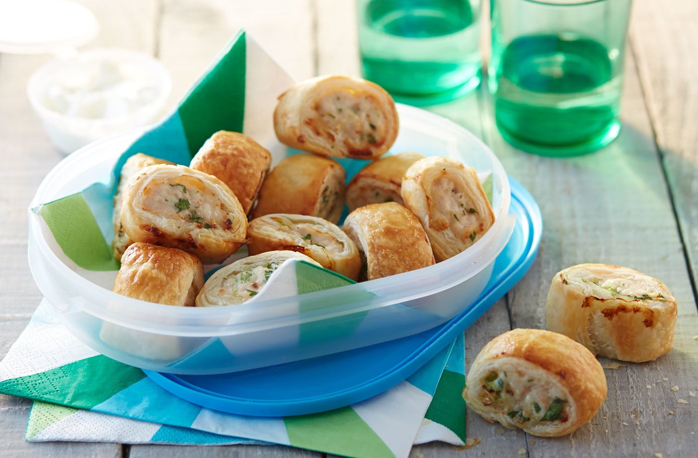Chicken sausage rolls