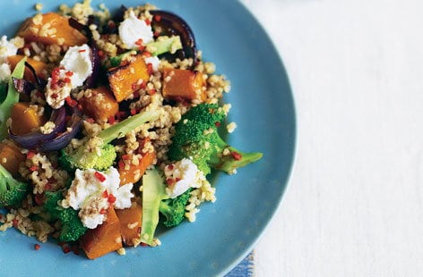 Image of "Warm bulgur wheat, roast squash and ricotta salad"