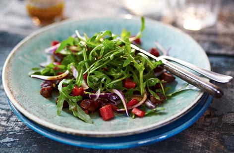 Image of "Warm chorizo and rocket salad"