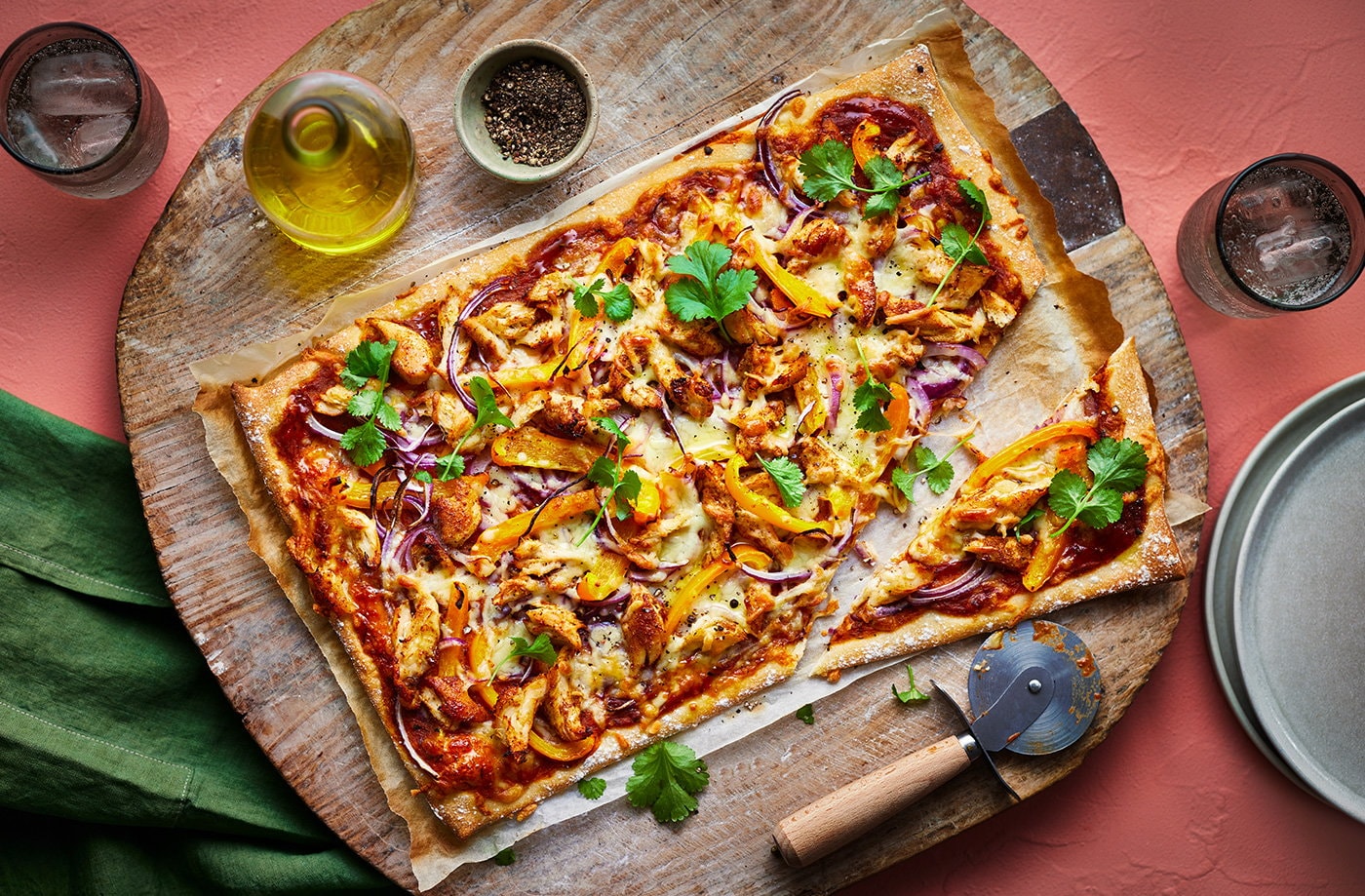 Chicken fajita pizza