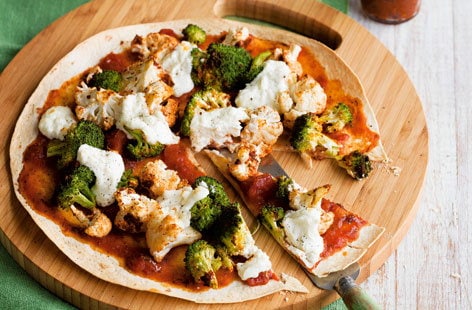 Image of "Harissa roasted veg flatbread"