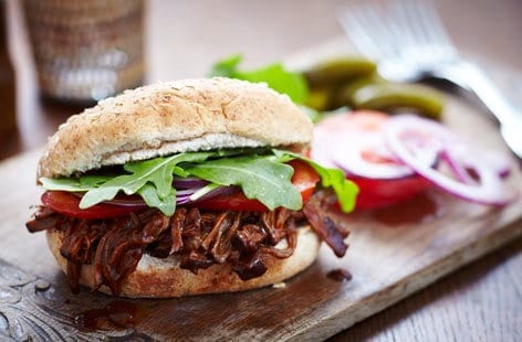 Image of "Slow-cooker shredded BBQ beef "