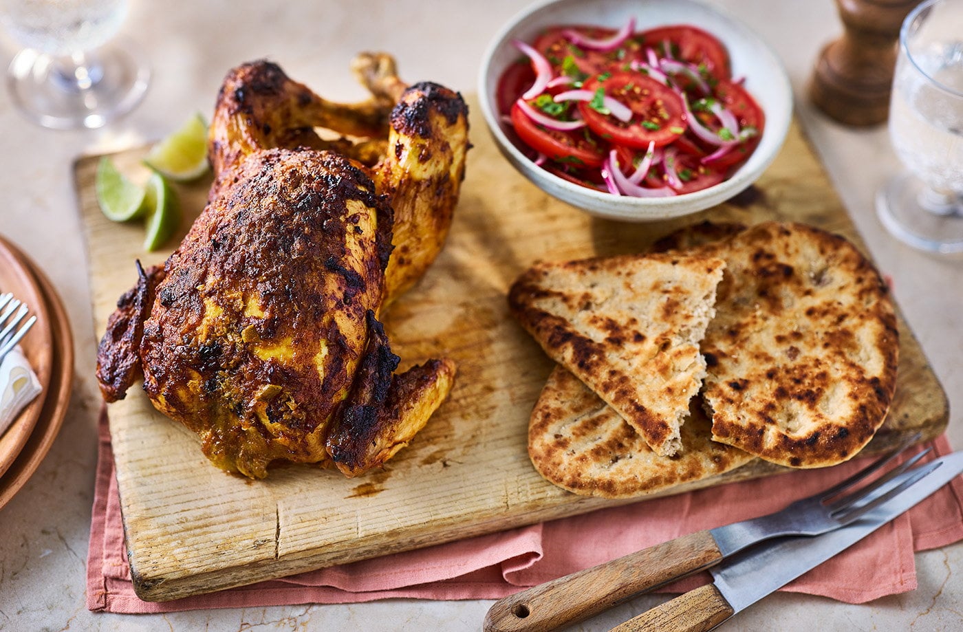 Lime pickle roast chicken
