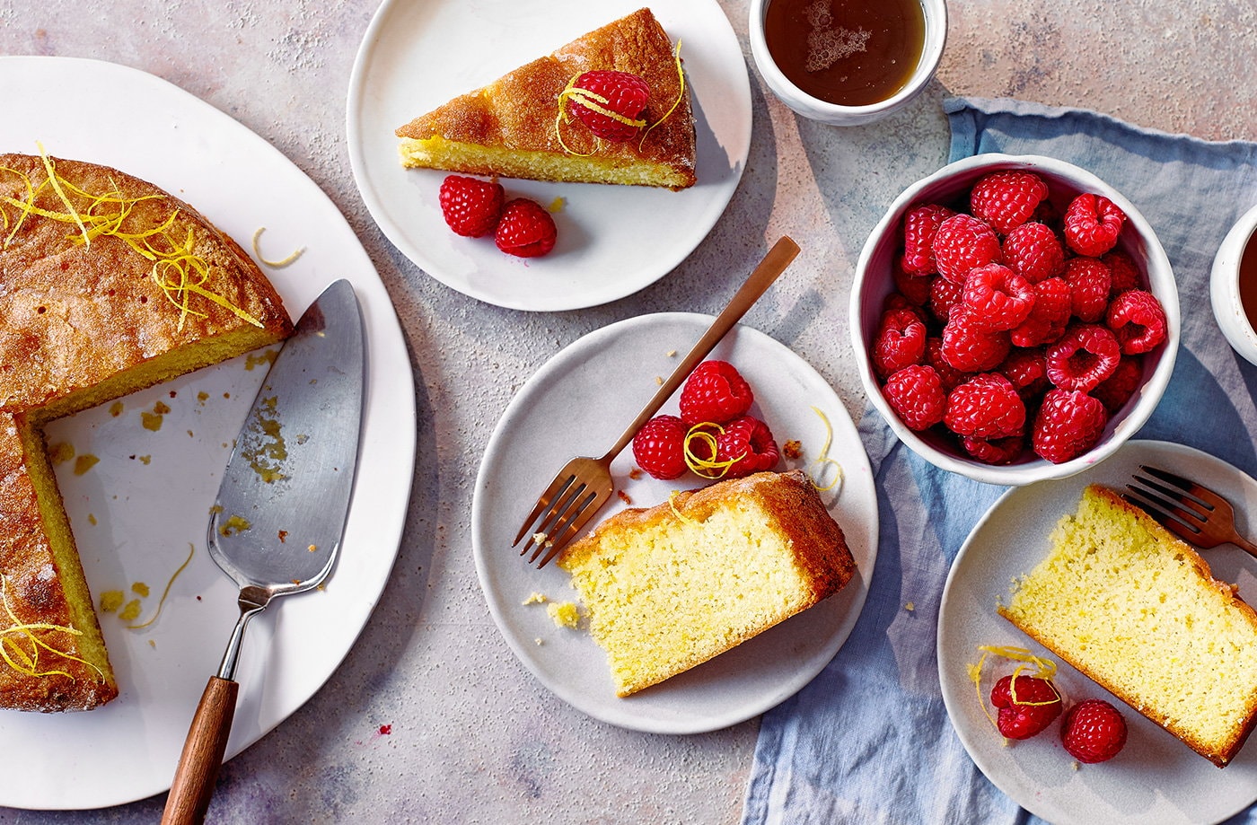 Dairy-free lemon drizzle cake