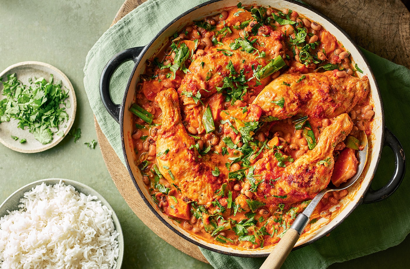 Peanutty chicken and sweet potato stew