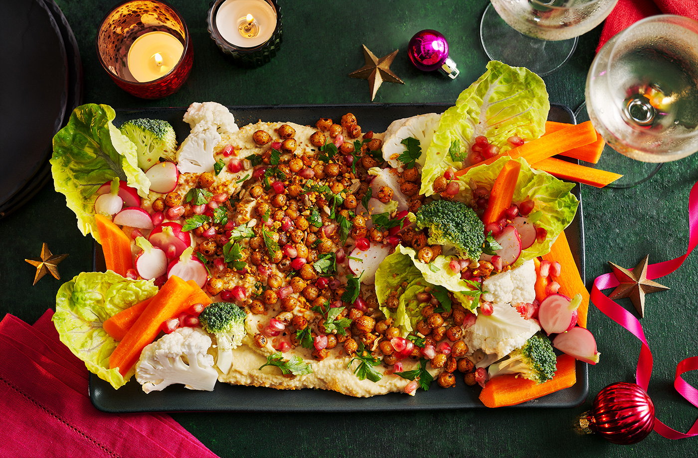Hot maple houmous board