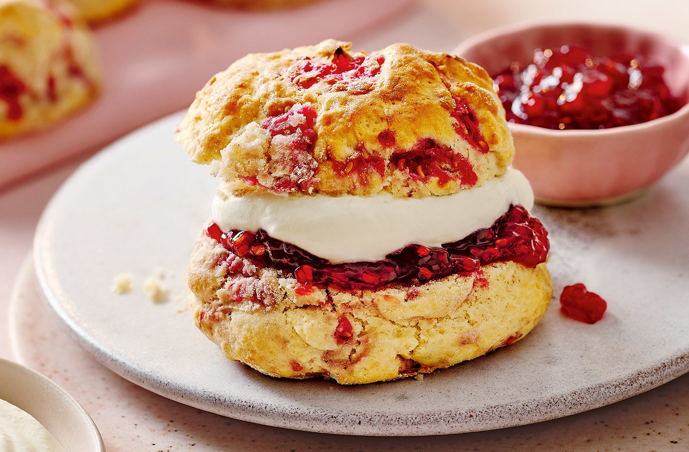 Raspberry lemonade scones