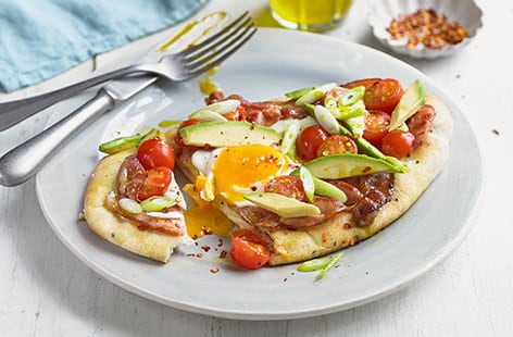Image of "Andy's 'red-handed' breakfast flatbreads"