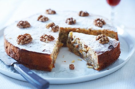 Sultana and walnut cake