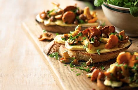 Image of "Wild mushrooms and brie on toast"