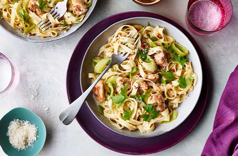 Image of "Chicken and leek alfredo"