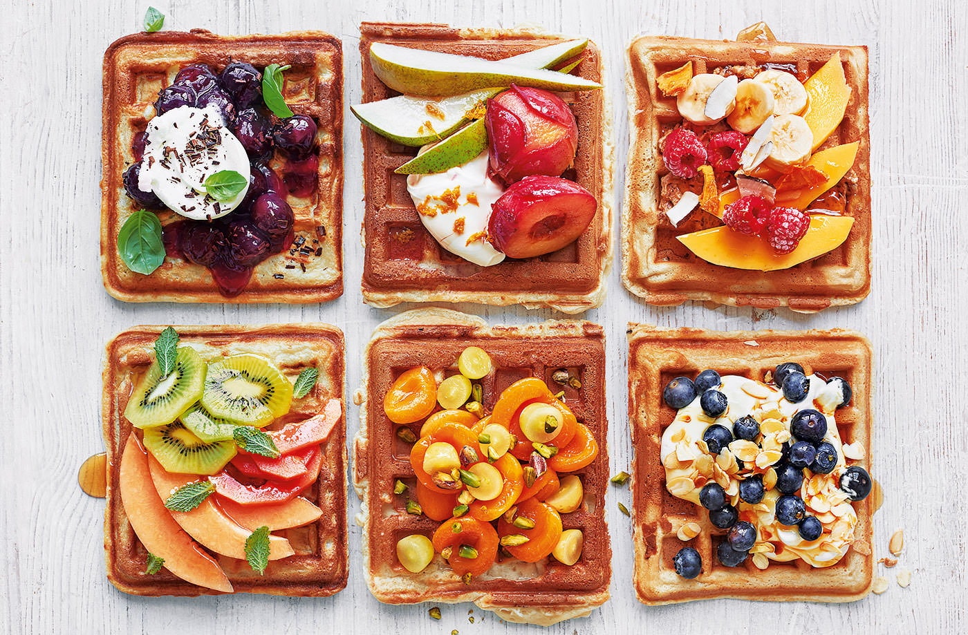 Rainbow waffle