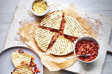 Image of "Taco bean quesadillas"