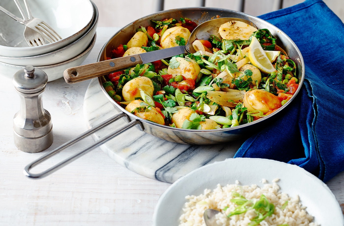 Pea and potato curry