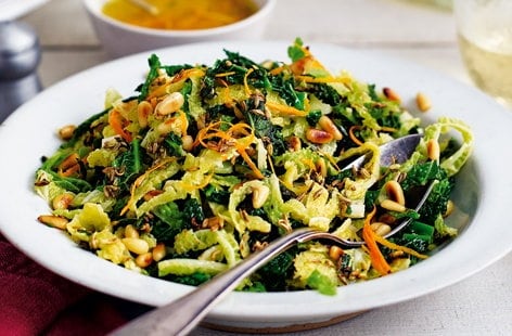 Image of "Sautéed Savoy cabbage with orange dressing "