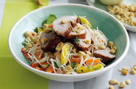 Thai pork, mango and noodle salad