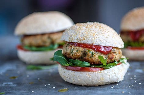 Image of "Nathan Outlaw’s cod burger with homemade tomato ketchup"