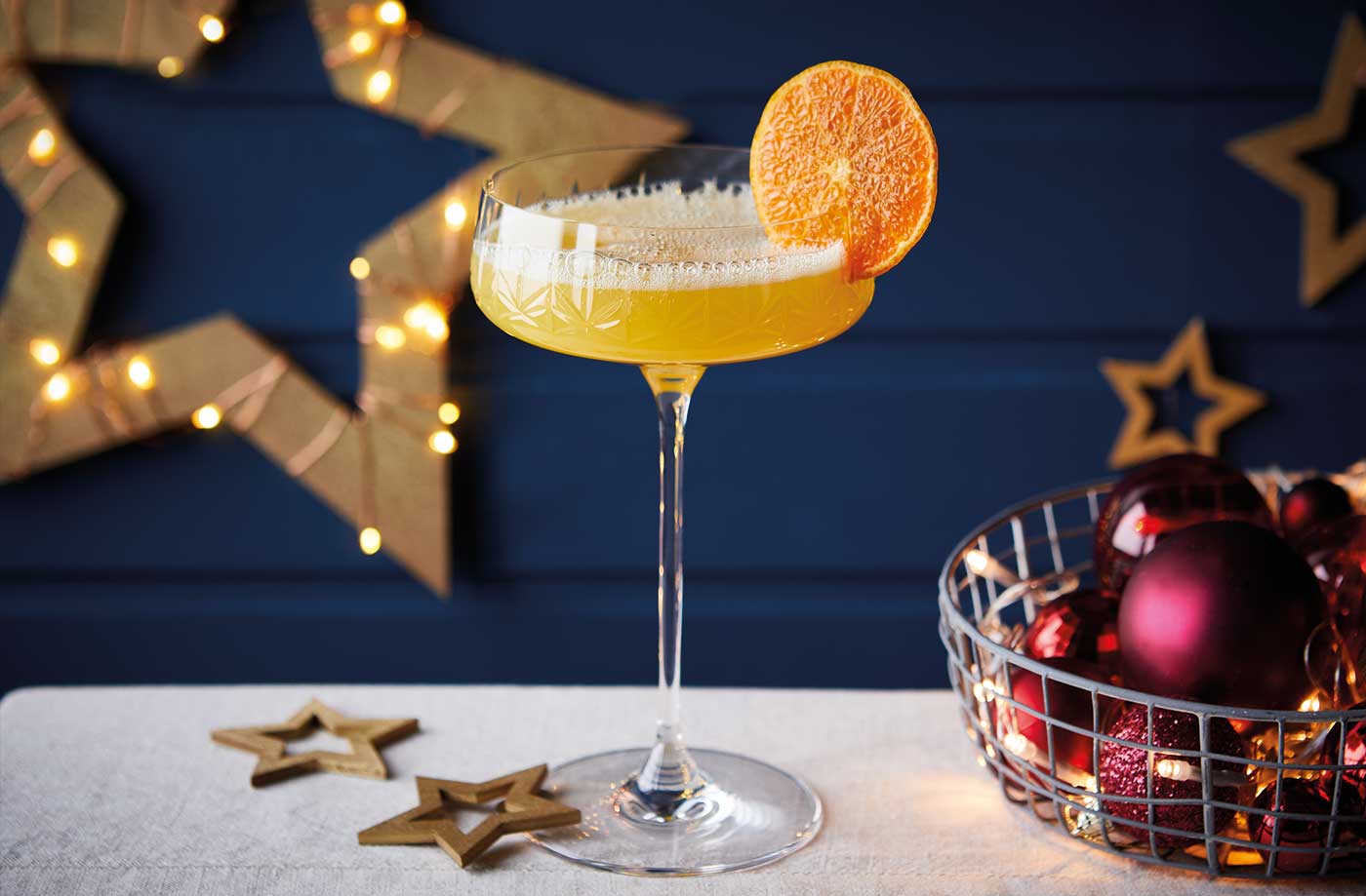 Clementine prosecco cocktail