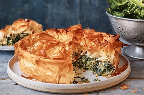Image of "Spring greens spanakopita"