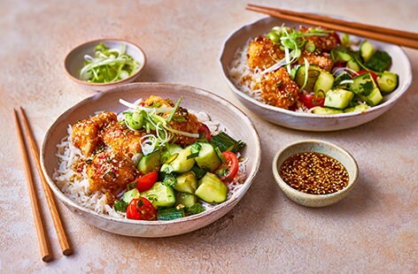 Image of "Air-fryer firecracker salmon bites"