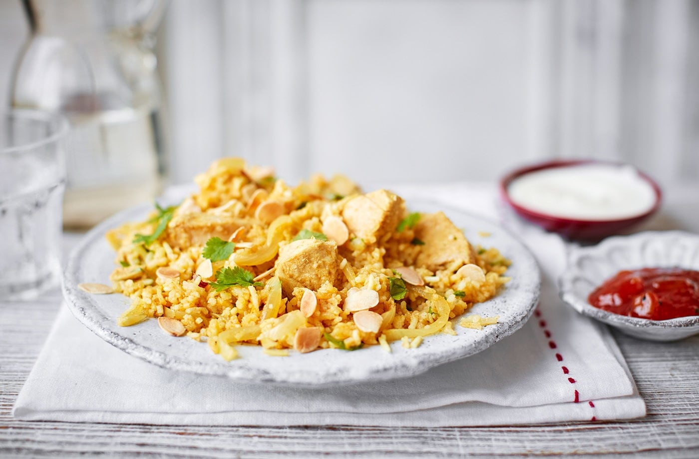 Leftover turkey biryani
