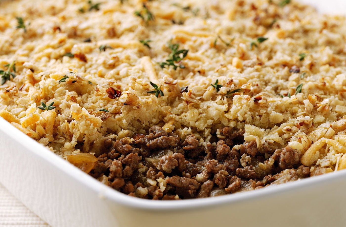 Savoury mince crumble