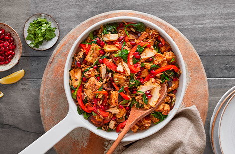 Image of "Herby vegan 'chicken' pilaf"