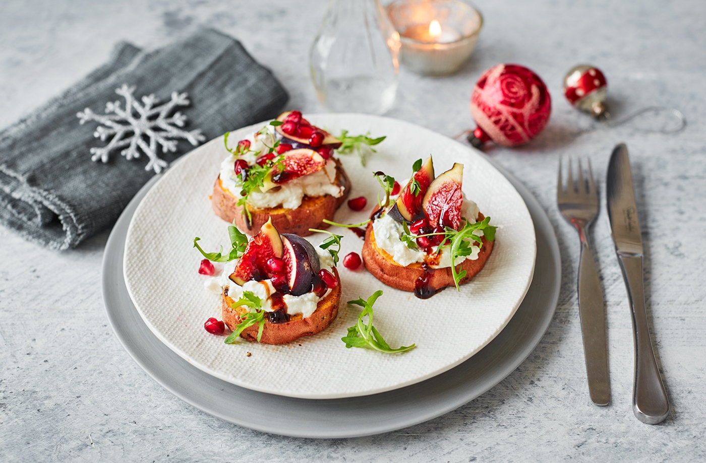 Roasted sweet potato rounds