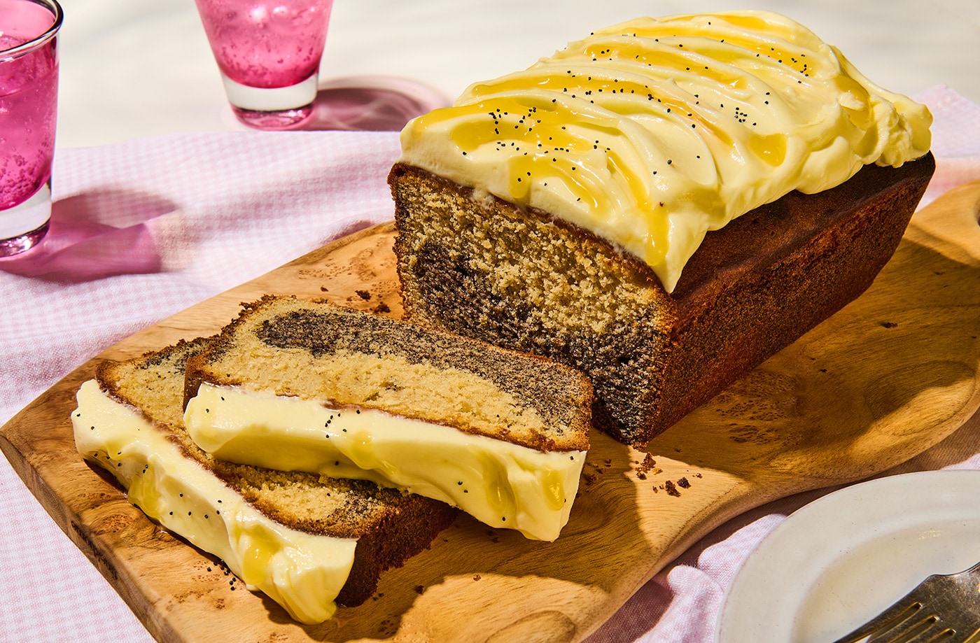 Earl Grey, poppy seed and lemon marble cake