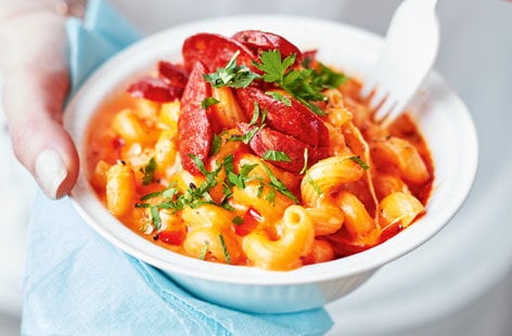 Image of "Chipotle and chorizo red mac 'n' cheese"