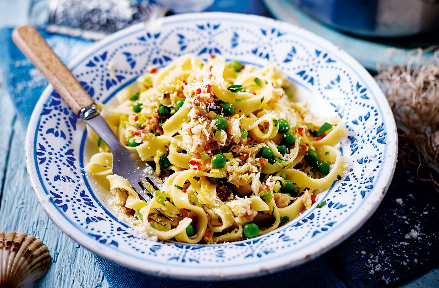 Crab, lemon and chilli tagliatelle
