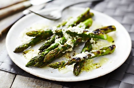Image of "Barbecued asparagus"
